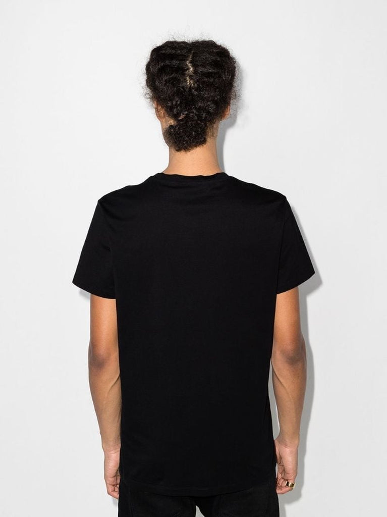 Black Logo Print Cotton T-shirt