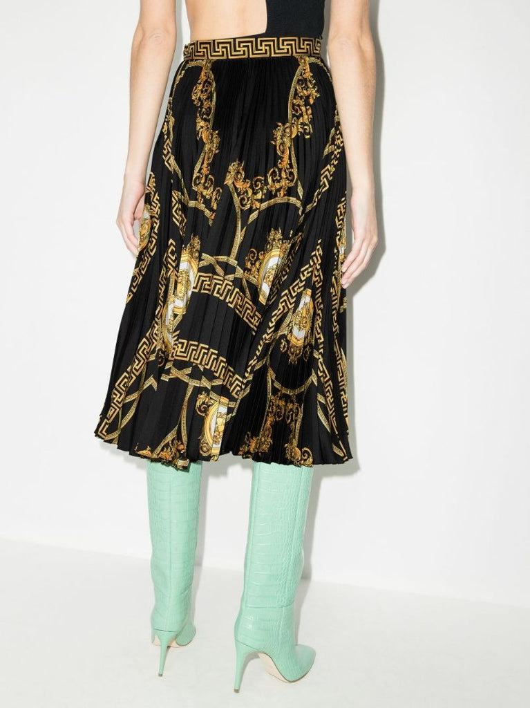 La Coupe Des Dieux Print Silk Midi Skirt