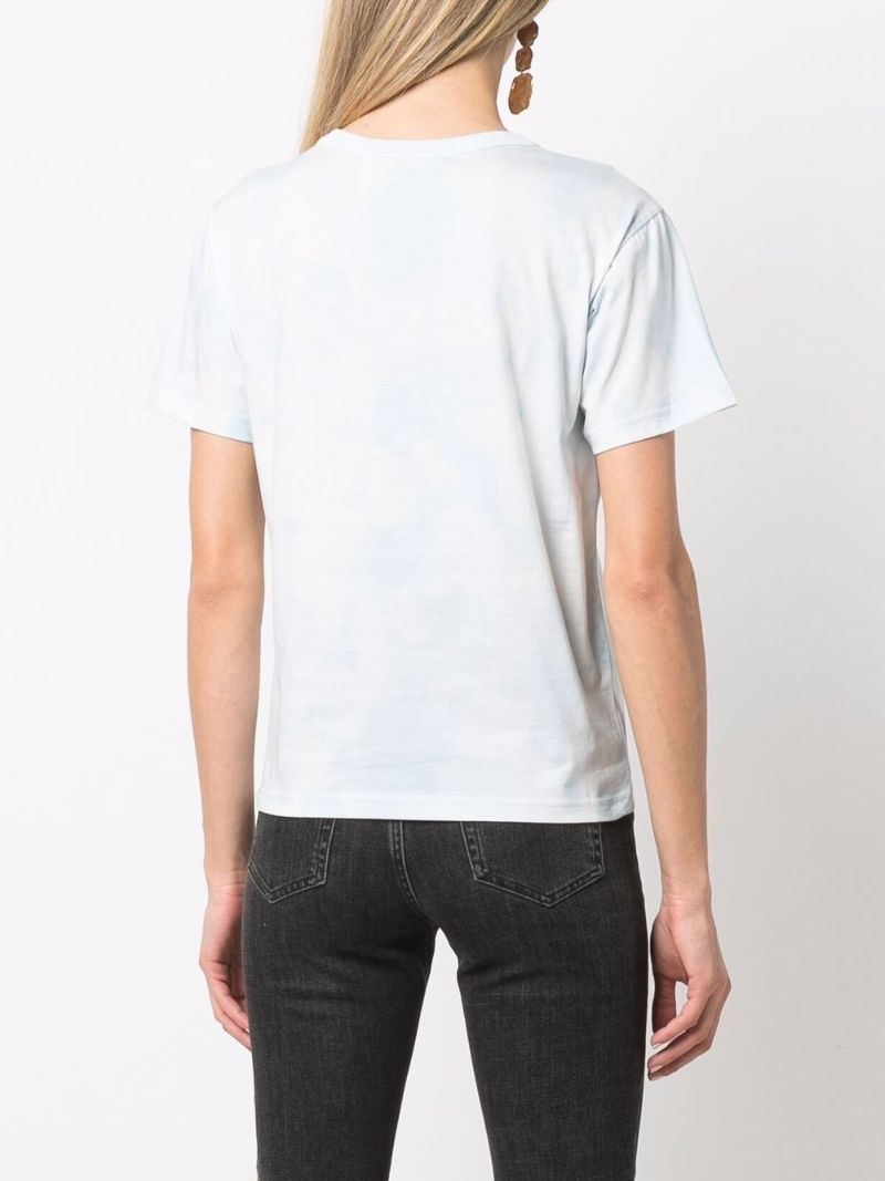 Blue Tie-dye Cotton T-shirt