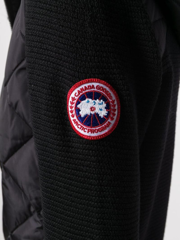 Black Hybridge Quilted Knit Jacket