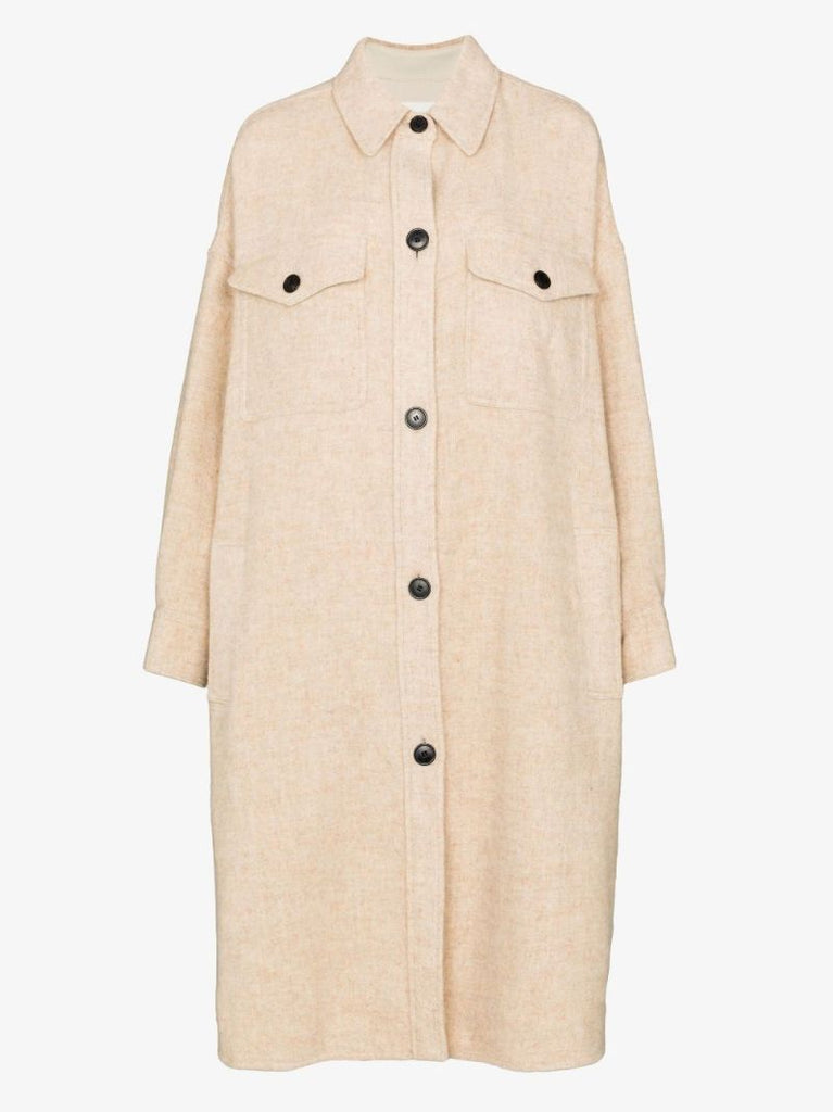 Neutral Single-breasted Coat