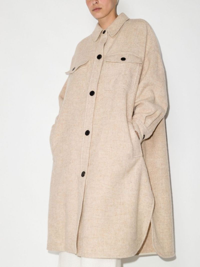 Neutral Single-breasted Coat