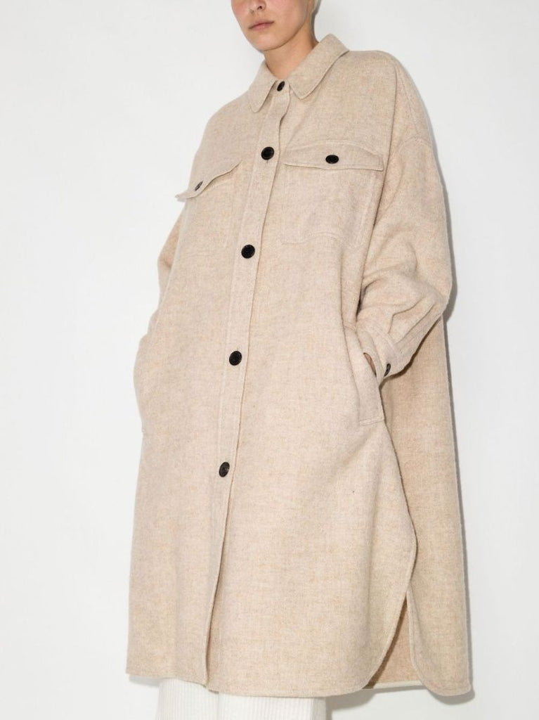 Neutral Single-breasted Coat