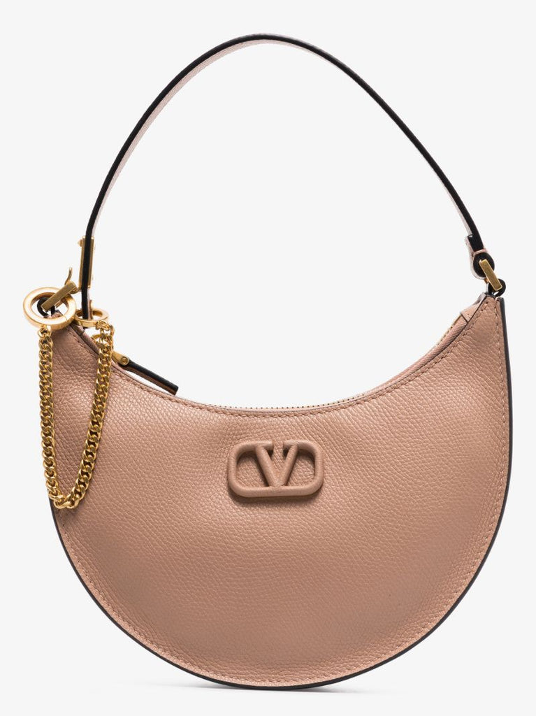 Neutral Vlogo Signature Mini Leather Shoulder Bag