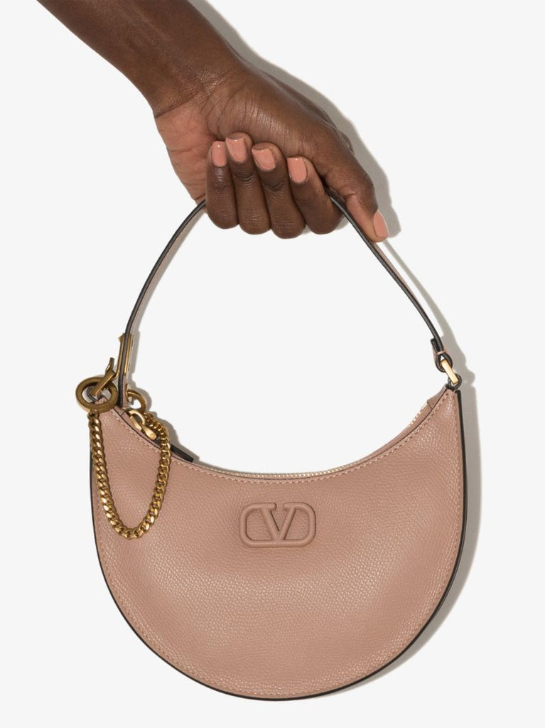 Neutral Vlogo Signature Mini Leather Shoulder Bag