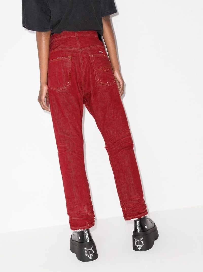Crossover Asymmetric Distressed Jeans