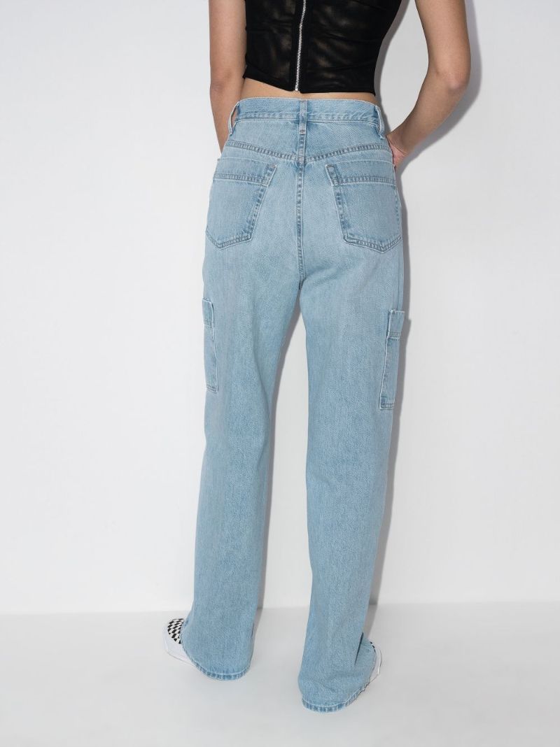 High-waisted Straight-leg Jeans