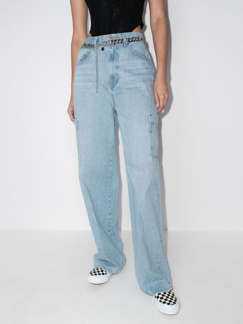 High-waisted Straight-leg Jeans