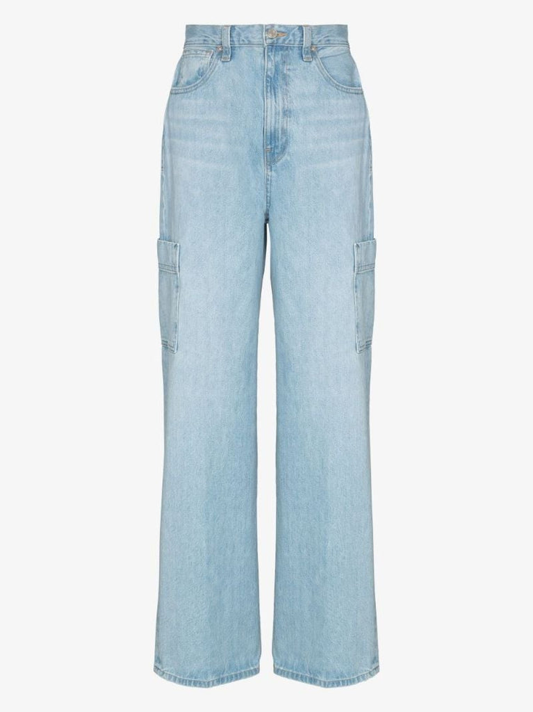 High-waisted Straight-leg Jeans