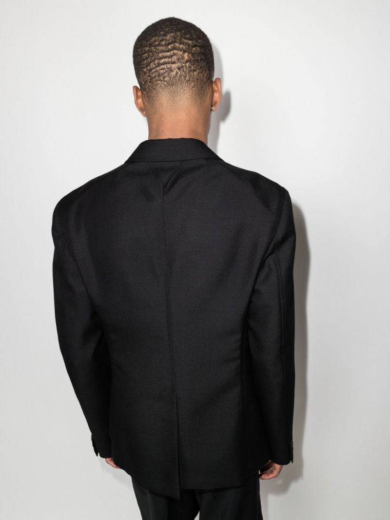 Medusa Biggie Single-breasted Cotton Blazer