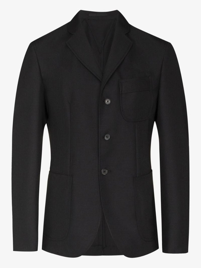 Medusa Biggie Single-breasted Cotton Blazer
