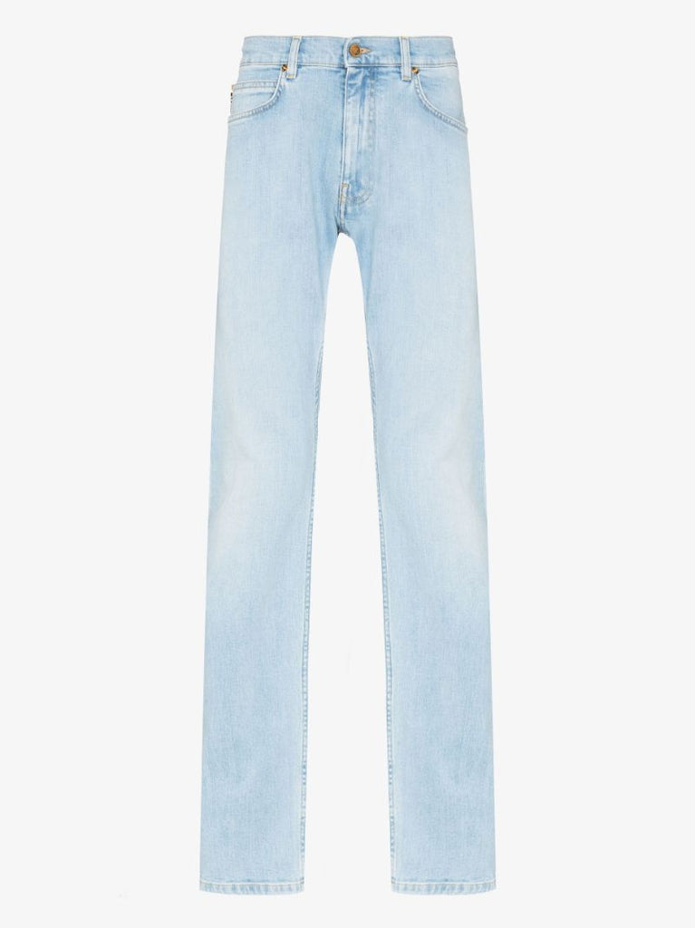 Blue Straight Leg Jeans