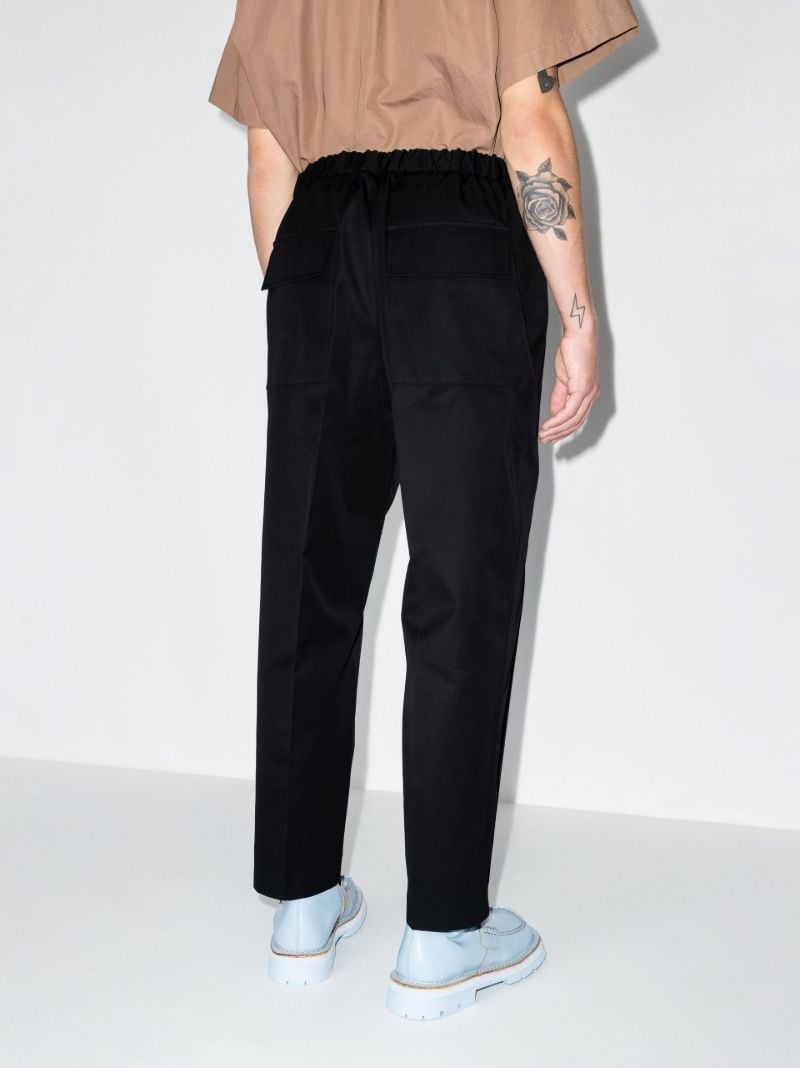 Black Cotton Twill Trousers