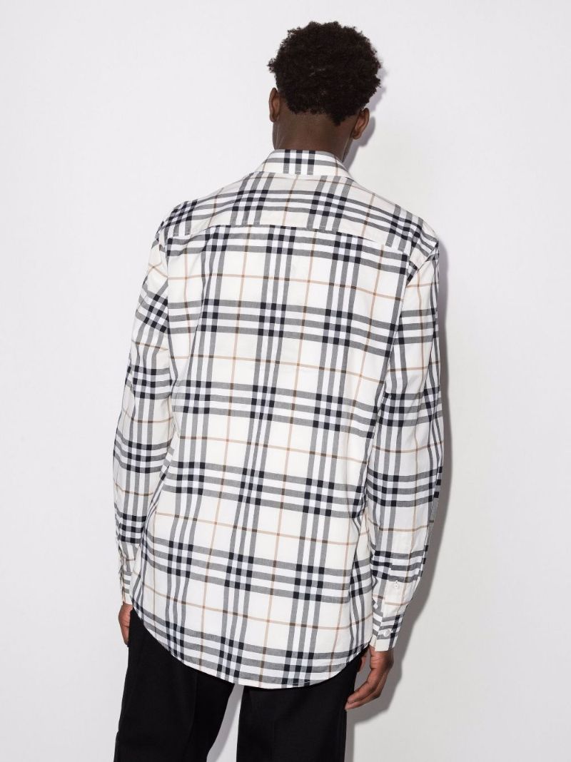 Neutral Checked Cotton Shirt