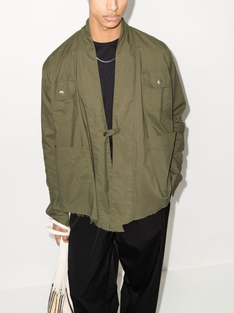 Raw Edge Cotton Shirt
