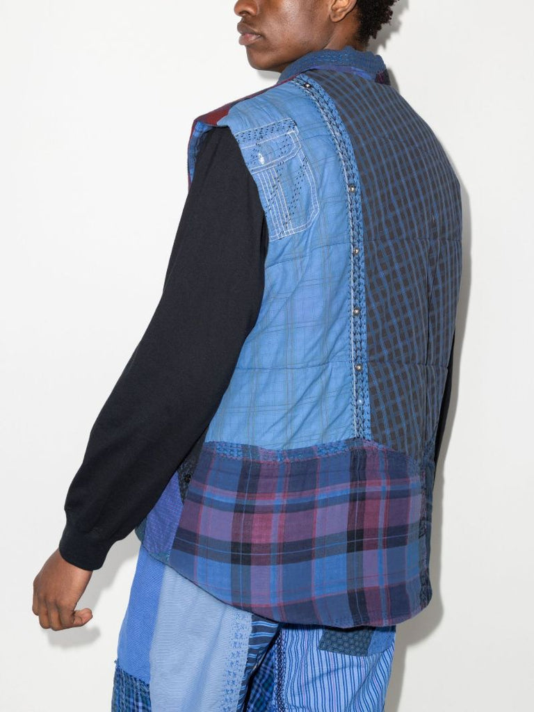 Teddy Patchwork Padded Cotton Gilet