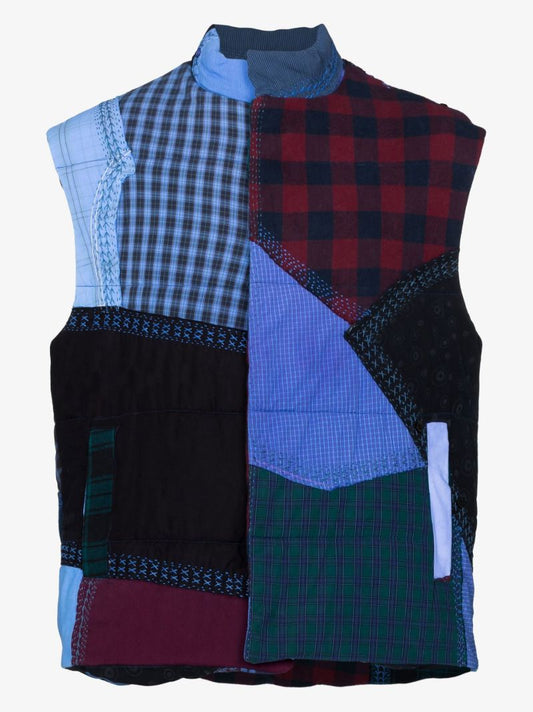 Teddy Patchwork Padded Cotton Gilet