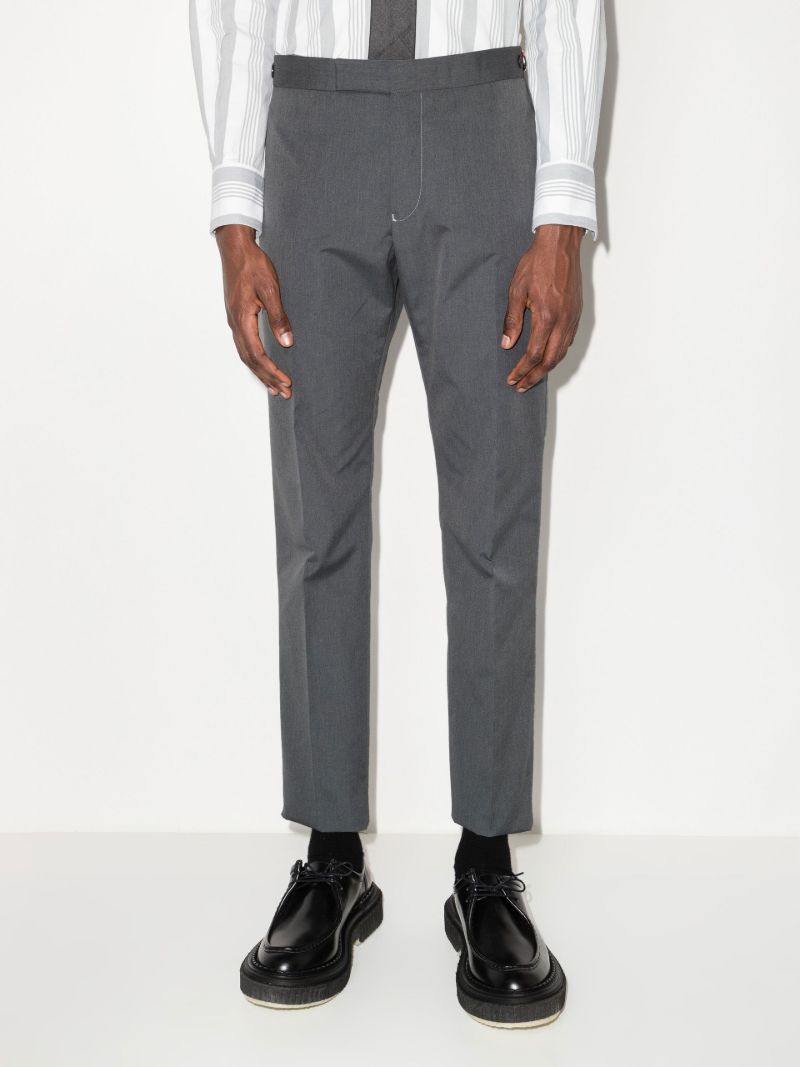 Grey Typewriter Cropped Trousers
