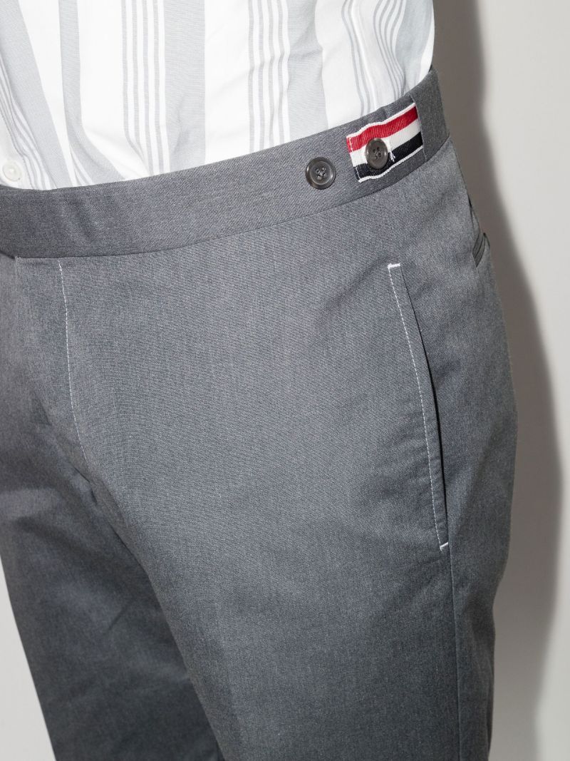 Grey Typewriter Cropped Trousers