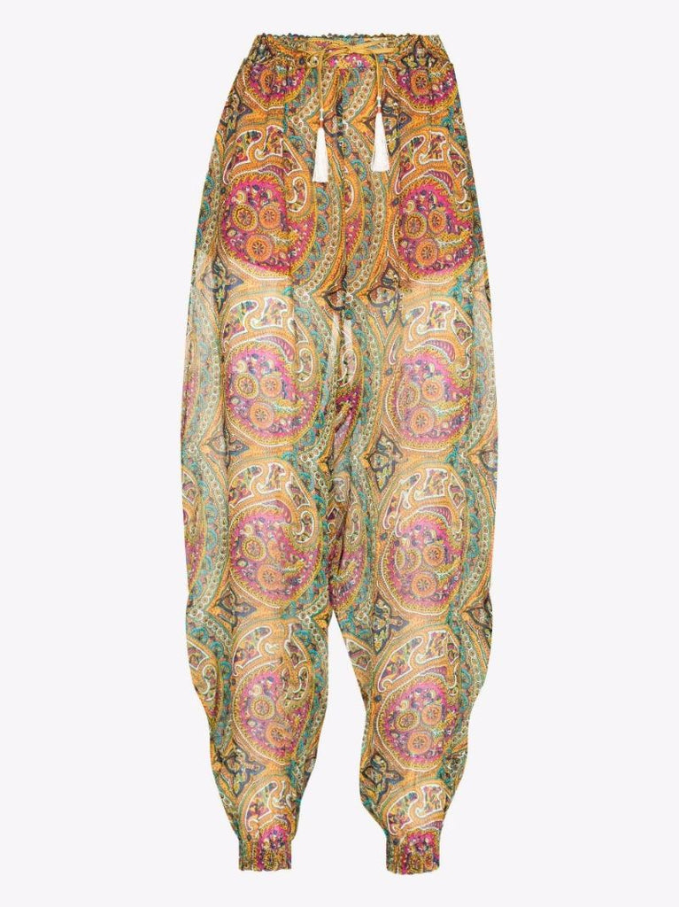 Paisley-print Tapered Trousers