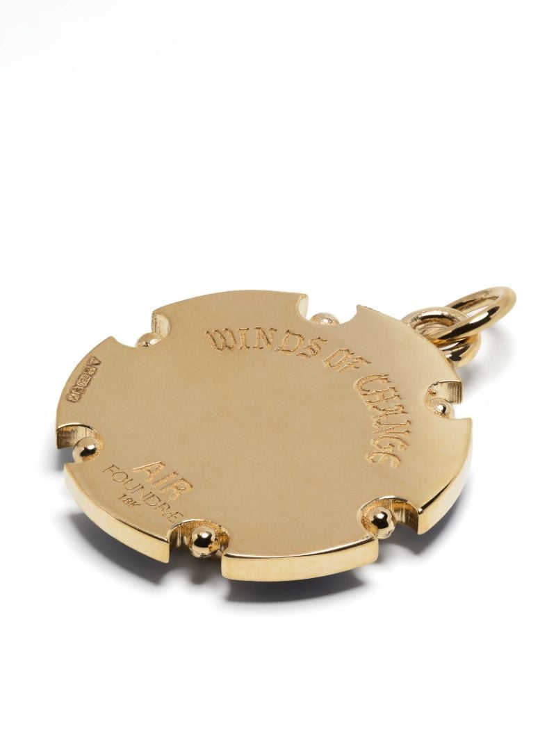 18k Yellow Gold Air Astrology Lapis Lazuli Charm