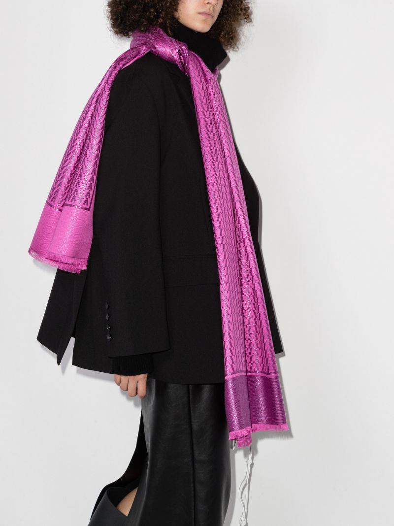 Pink Optical Monogram Jacquard Scarf