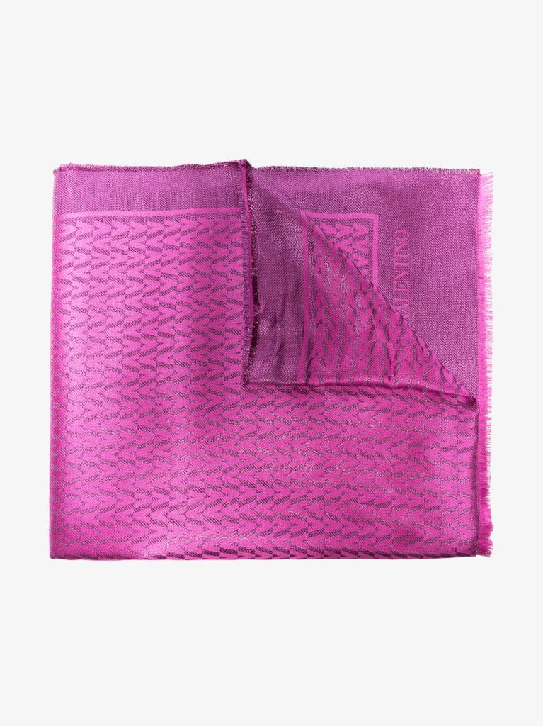 Pink Optical Monogram Jacquard Scarf