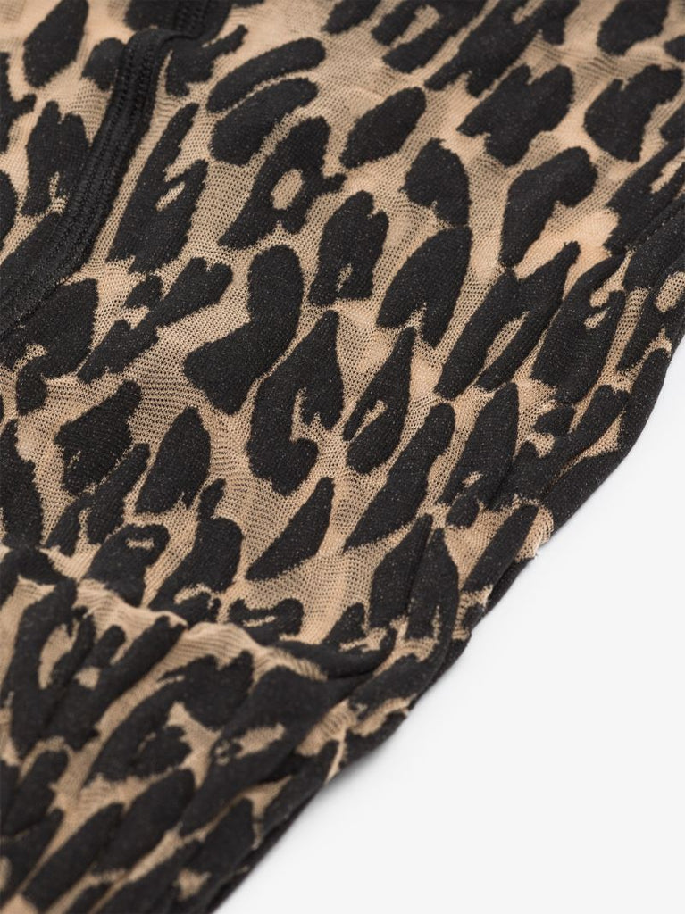 Neutral Josey Leopard Print Tights