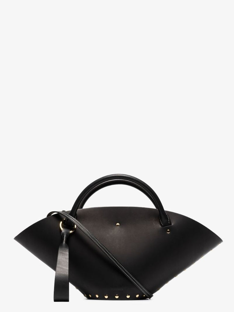 Black Sombrero Small Leather Top Handle Bag