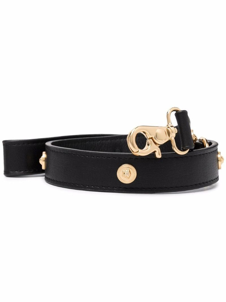 Black Medusa Studded Leather Leash