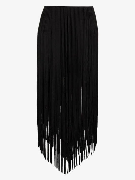 Fringed Midi Skirt