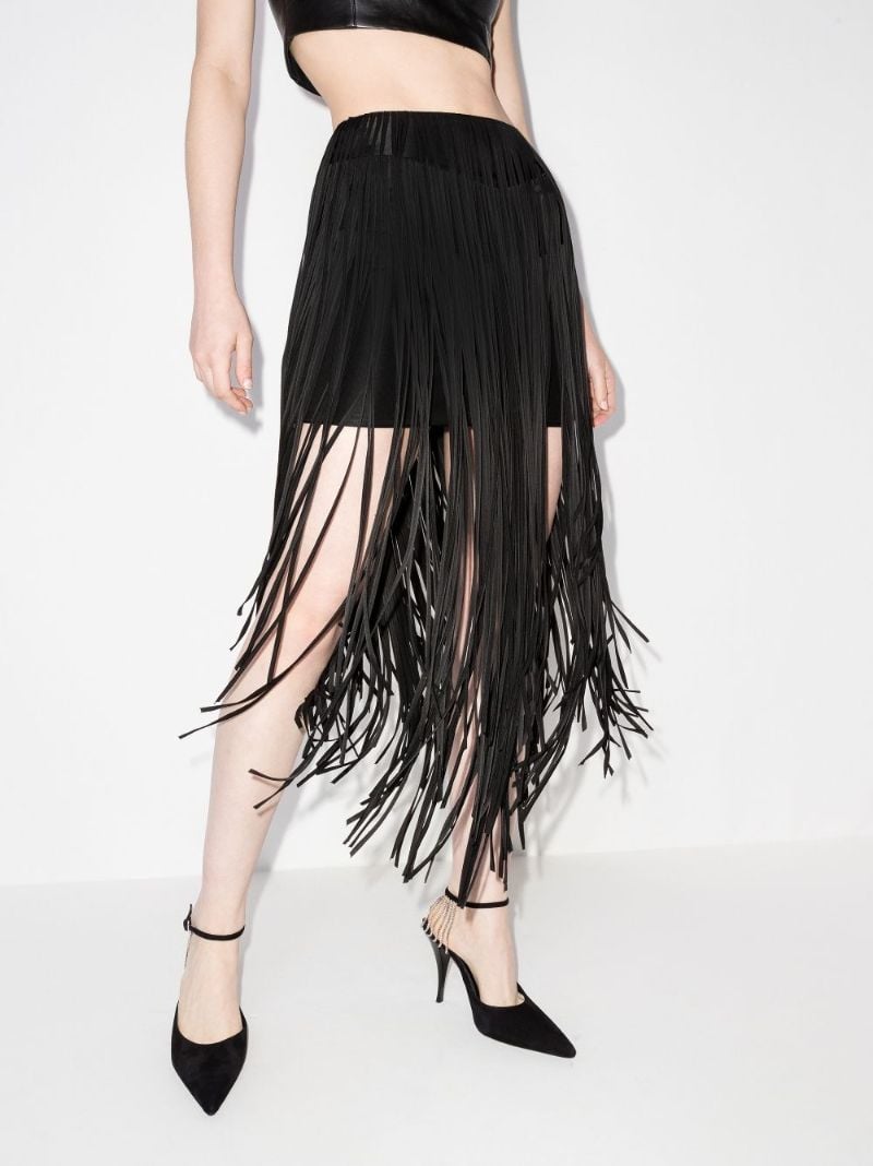 Fringed Midi Skirt