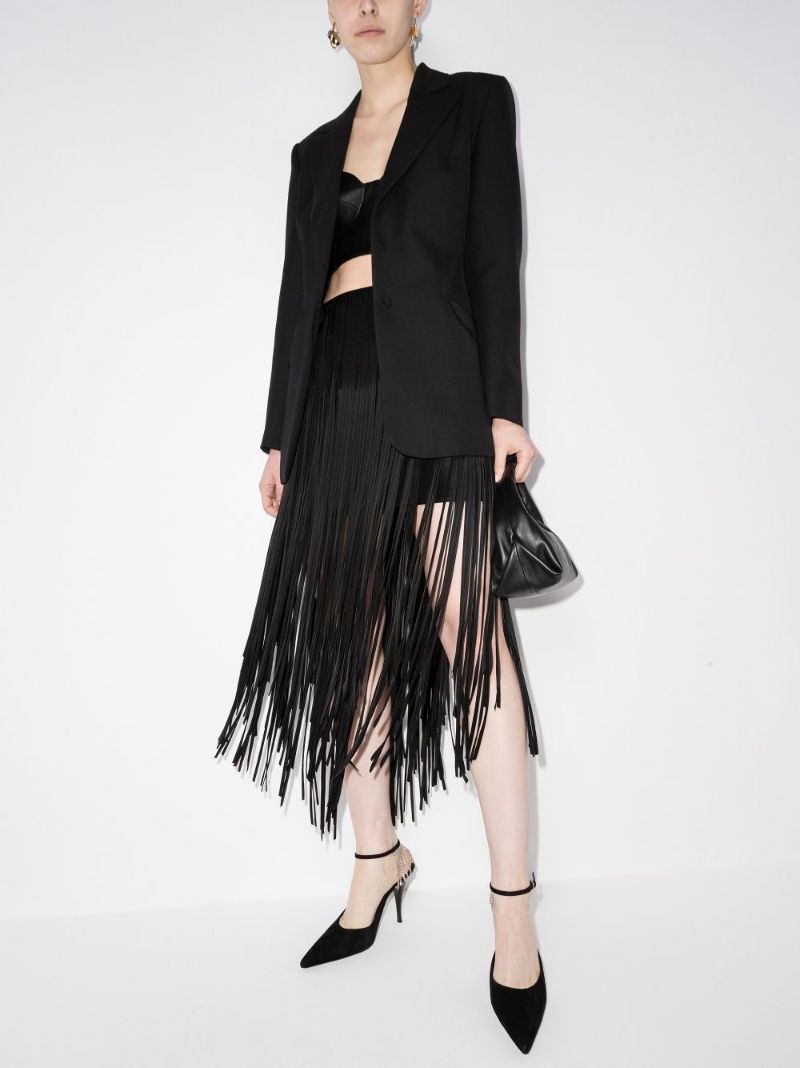 Fringed Midi Skirt