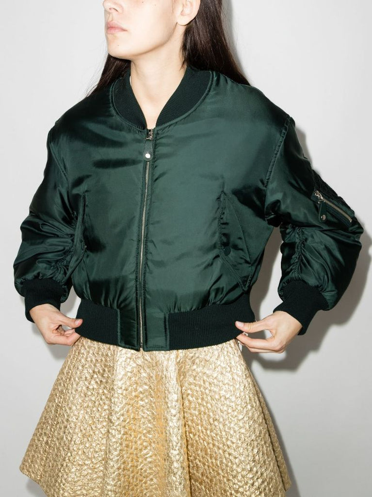 Cropped Bomber Jacket