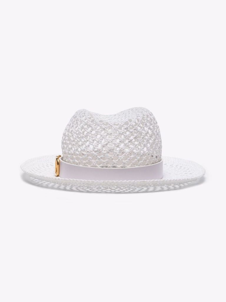 White Vlogo Fedora Hat