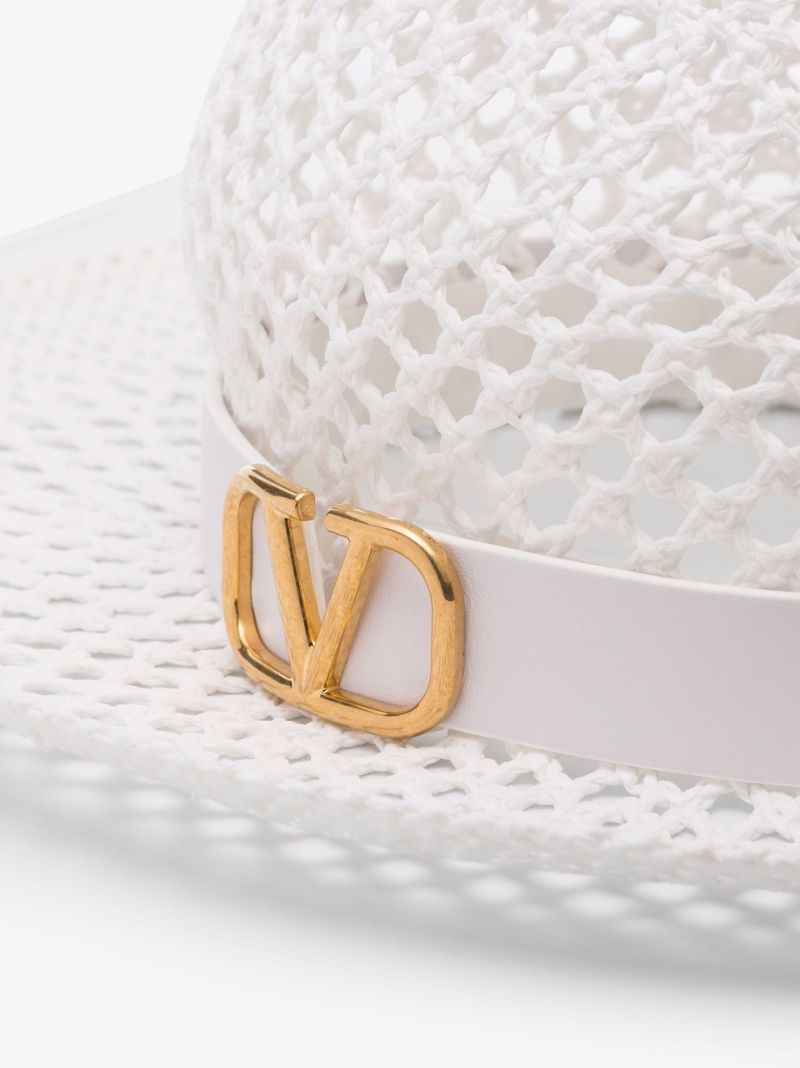 White Vlogo Fedora Hat