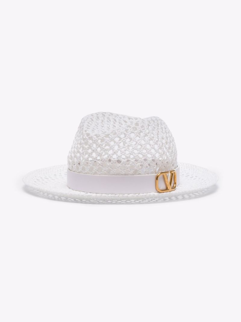 White Vlogo Fedora Hat