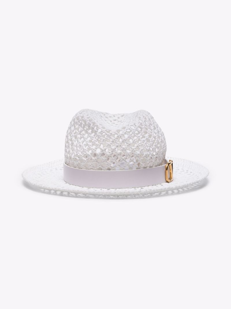 White Vlogo Fedora Hat