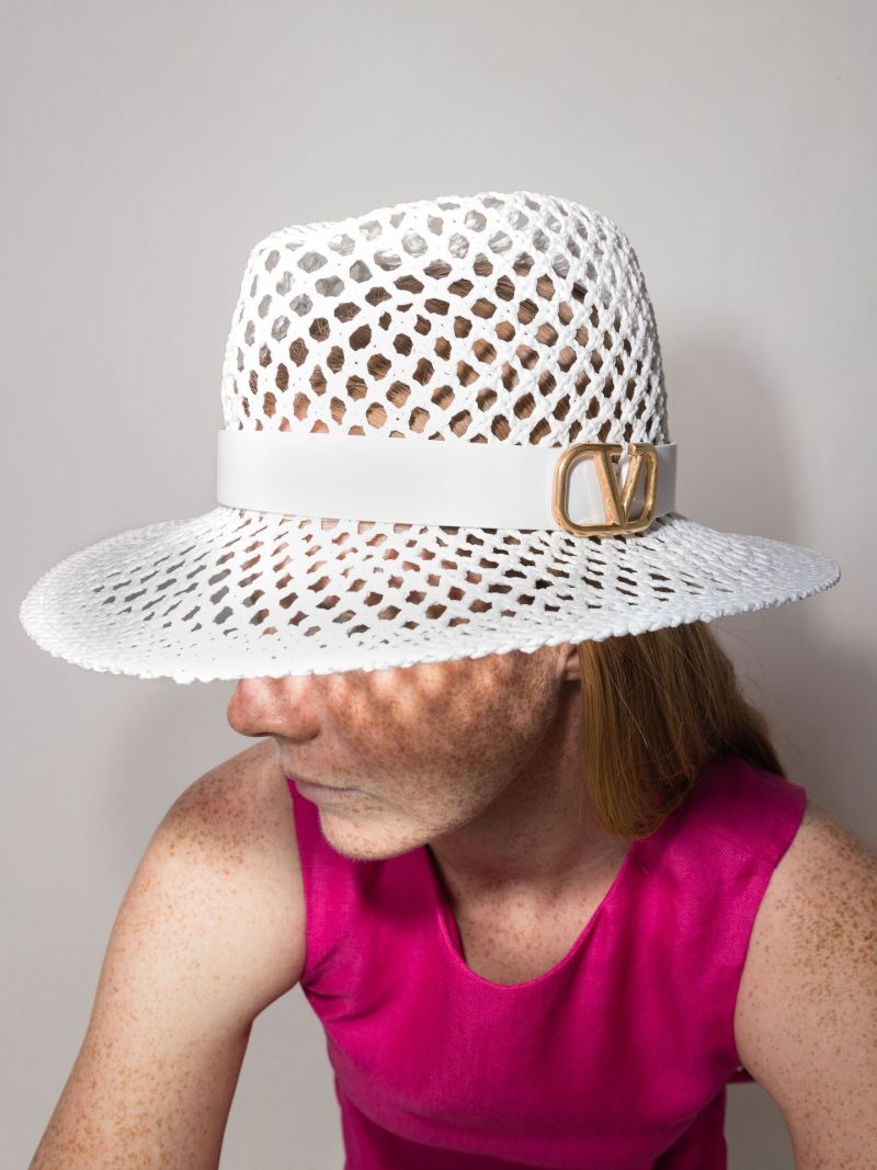 White Vlogo Fedora Hat