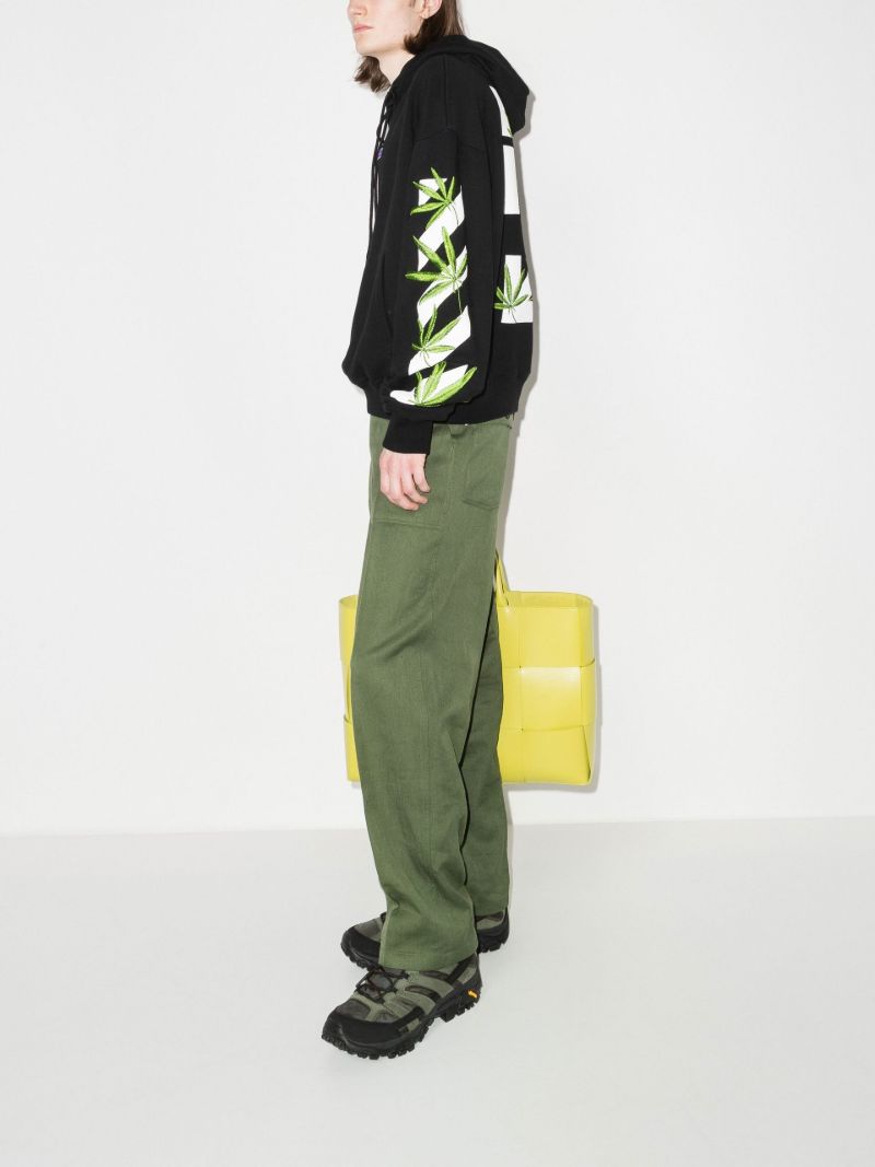 Black Weed Arrows Cotton Hoodie