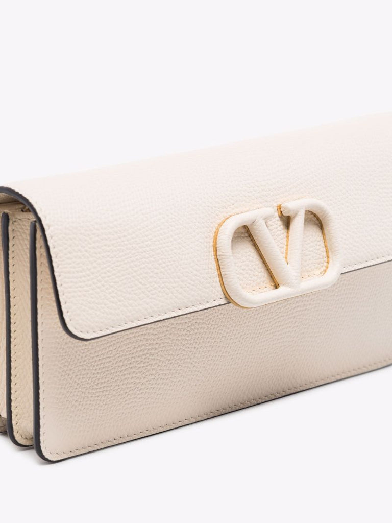 Neutral Vlogo Signature Leather Chain Wallet