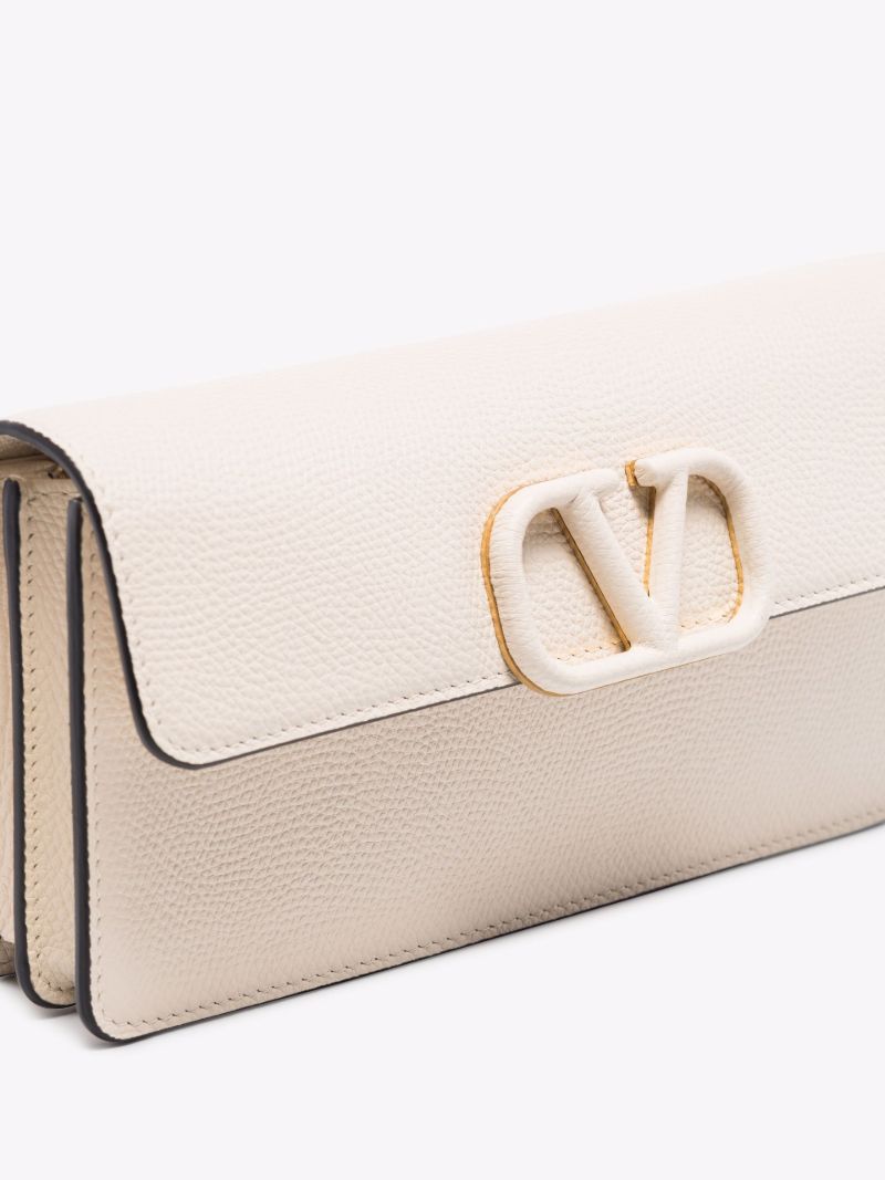 Neutral Vlogo Signature Leather Chain Wallet