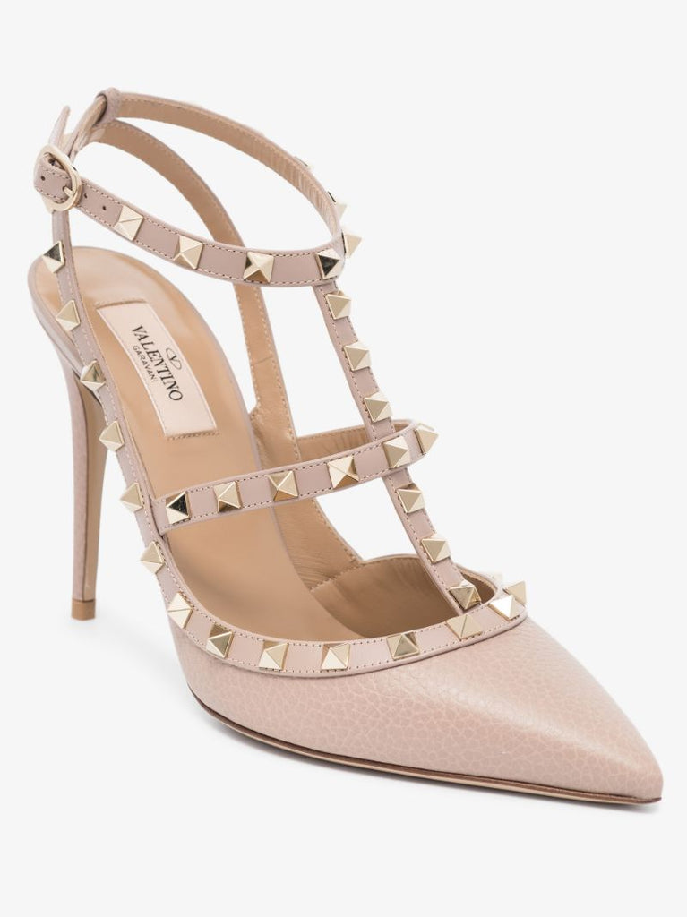 Neutral Rockstud 100 Leather Pumps