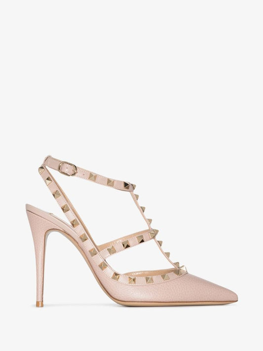 Neutral Rockstud 100 Leather Pumps