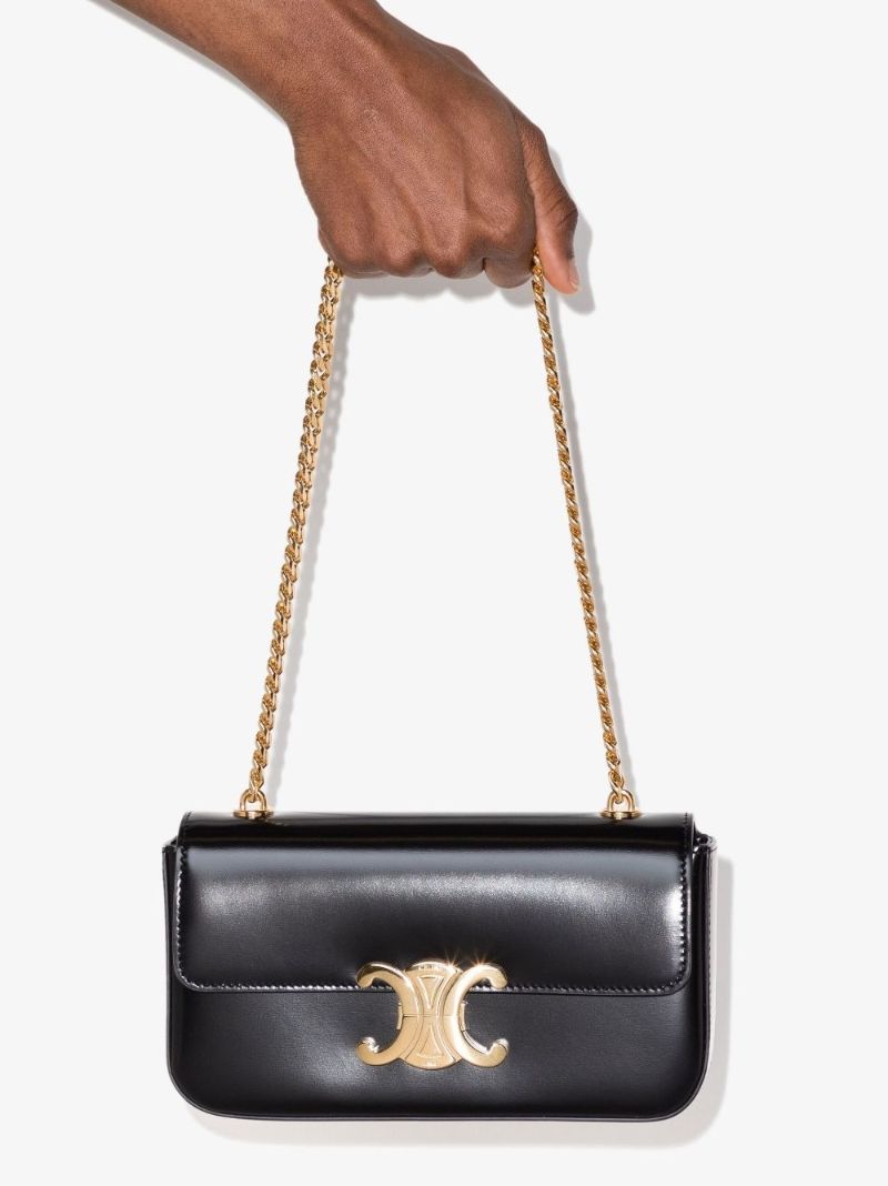 Black Teen Triomphe Leather Shoulder Bag