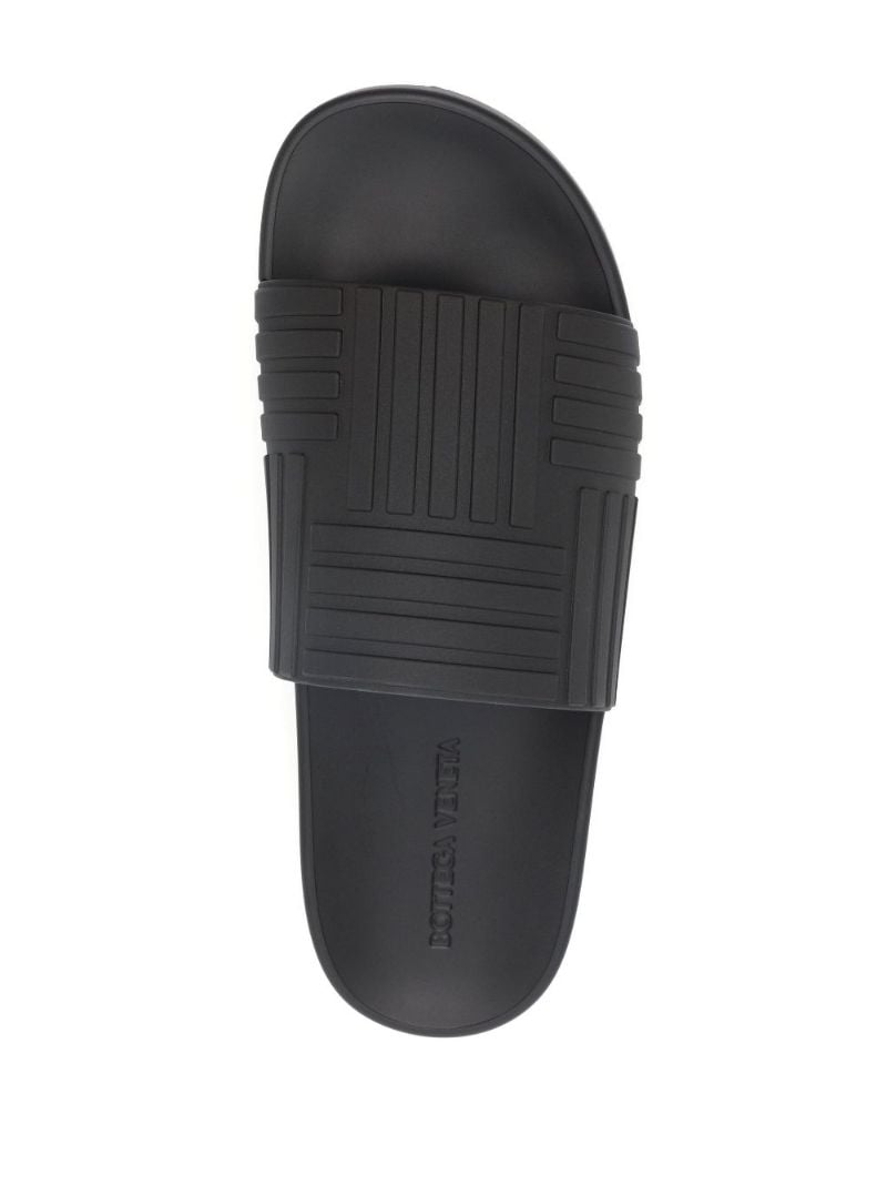 Black Slider Rubber Sandals