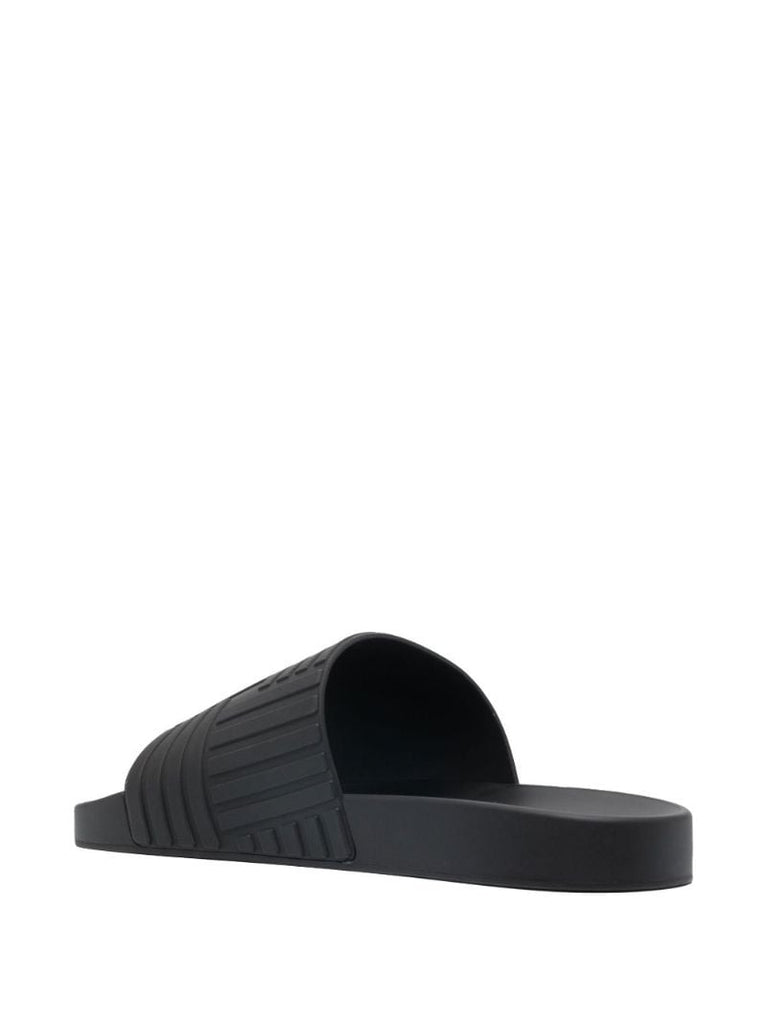 Black Slider Rubber Sandals