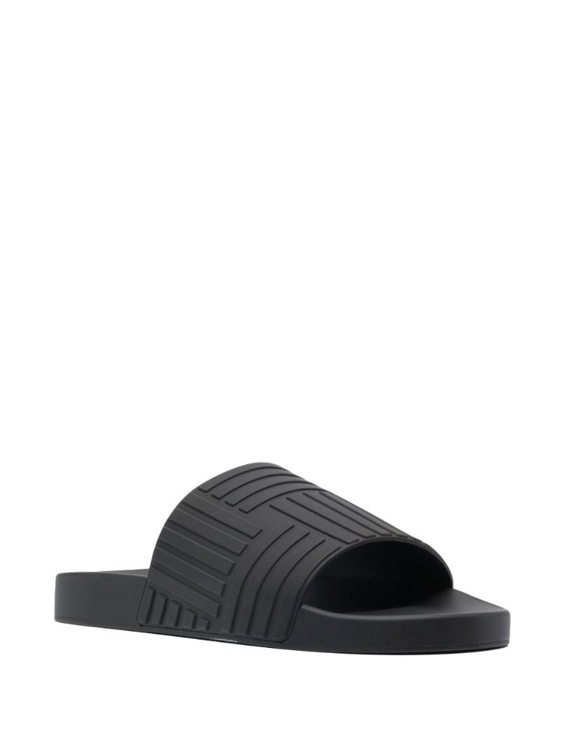 Black Slider Rubber Sandals