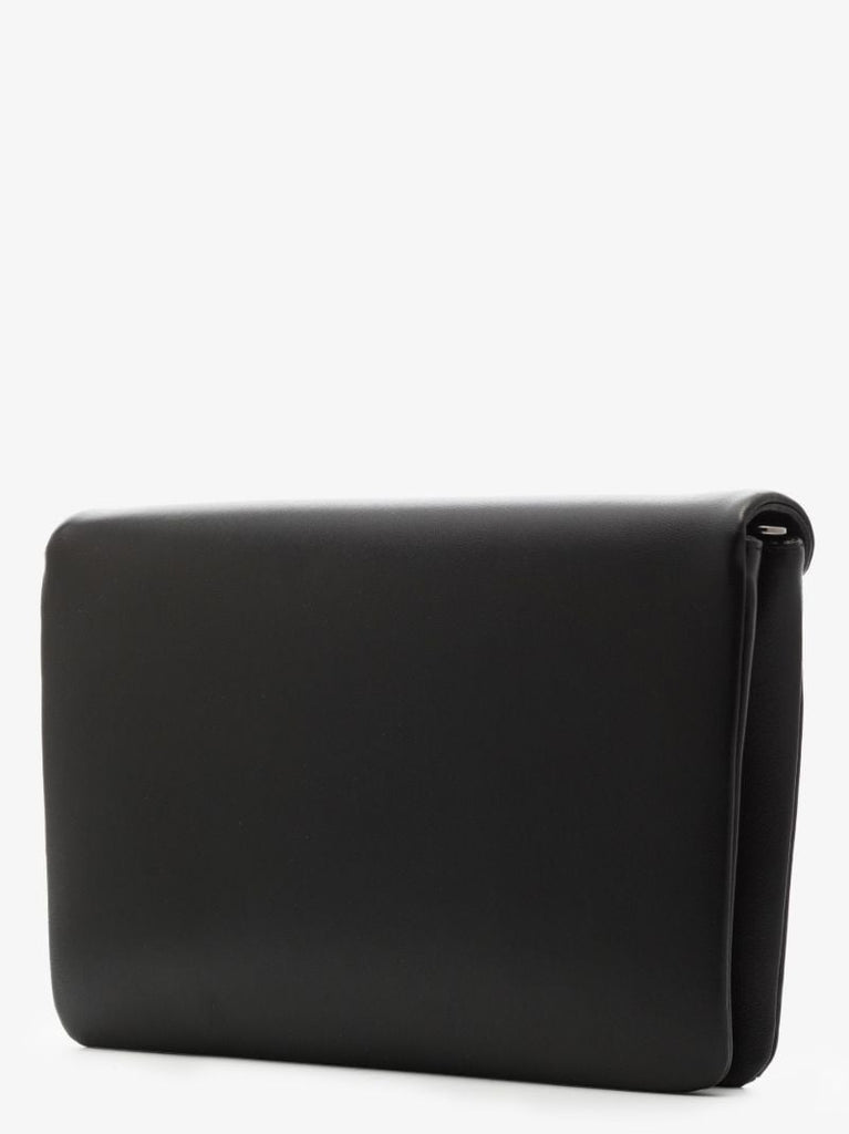 Black One Stud Leather Pouch Bag