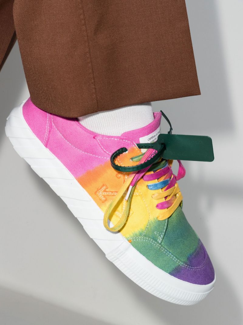 Multicoloured Low Top Vulcanized Canvas Sneakers